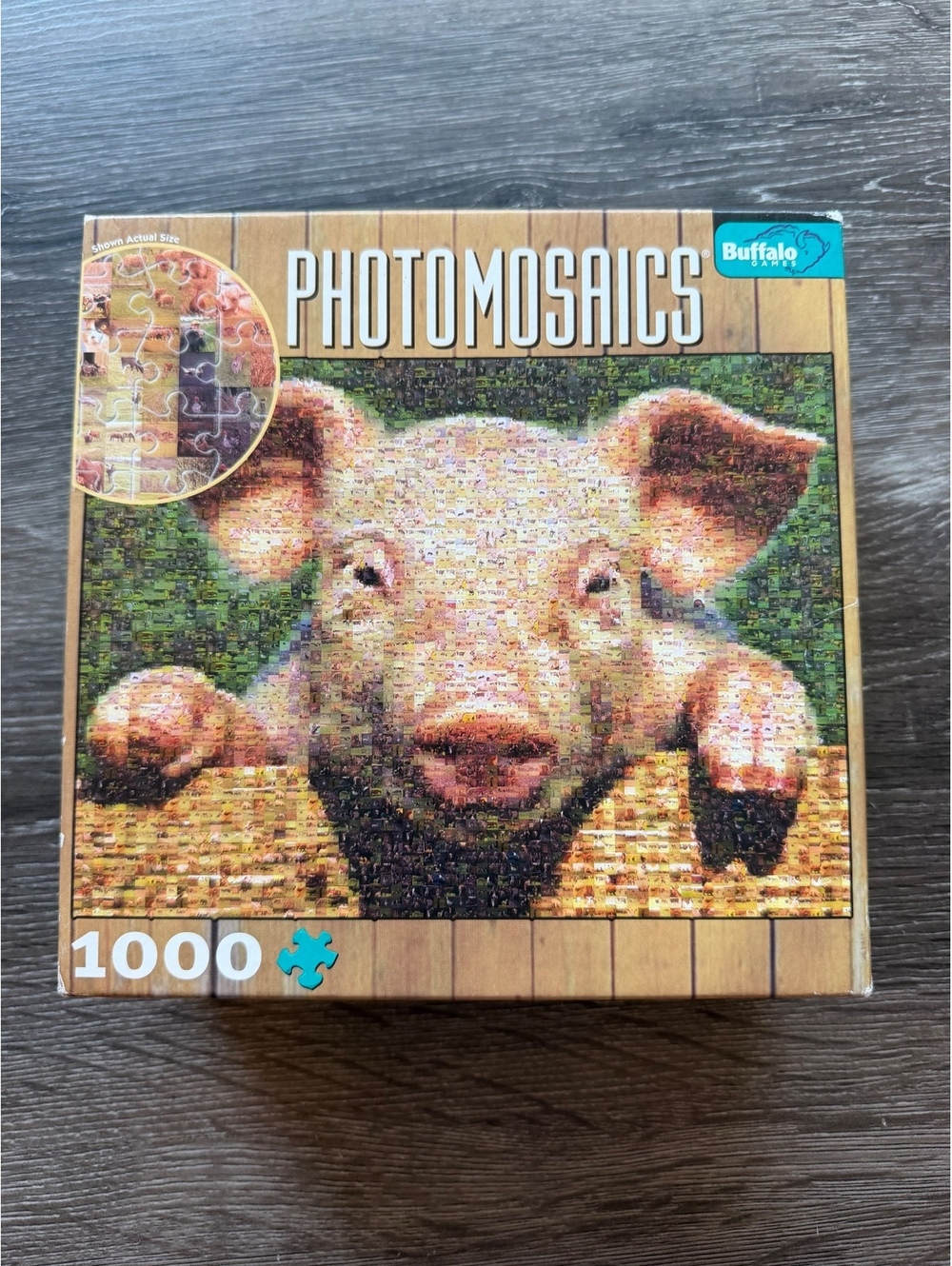 Buffalo Games Photomosaics Pig 1026 Piece Jigsaw Puzzle Robert Silvers